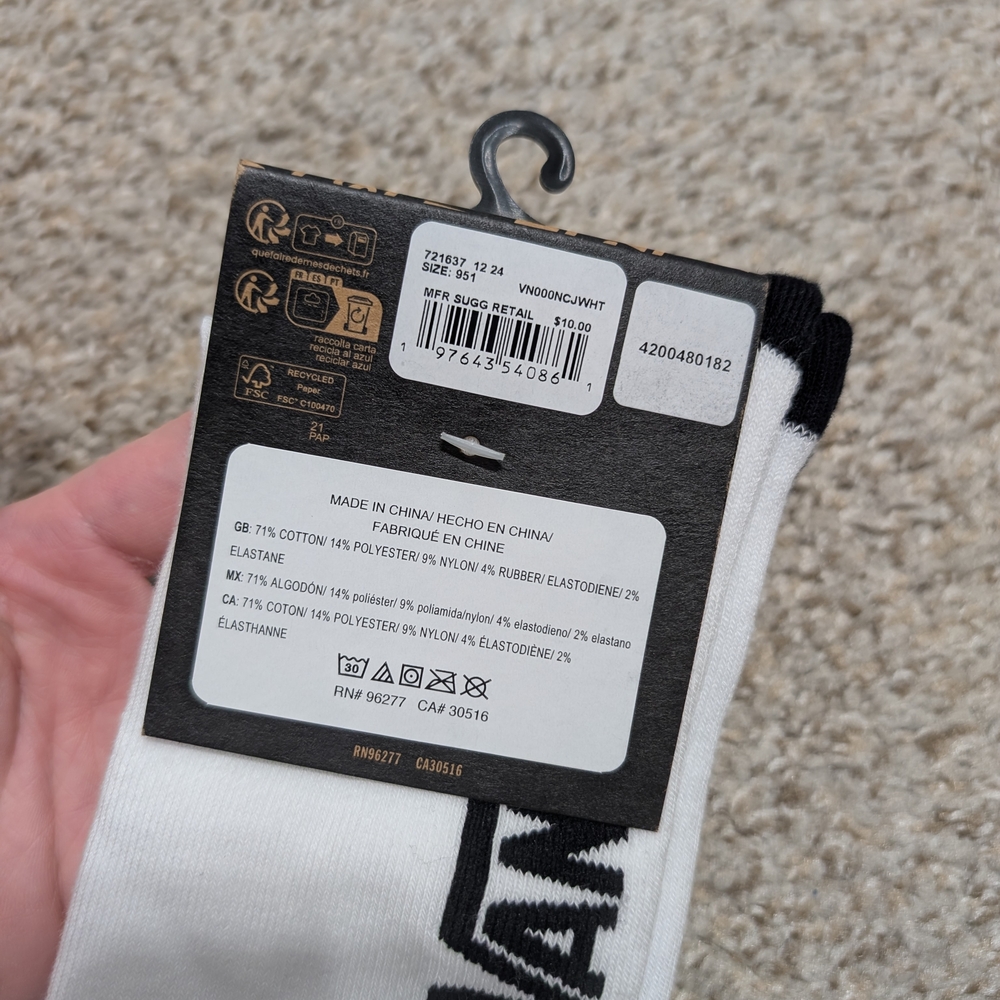 🤙Vans White Tube Socks - Picture 4 of 4